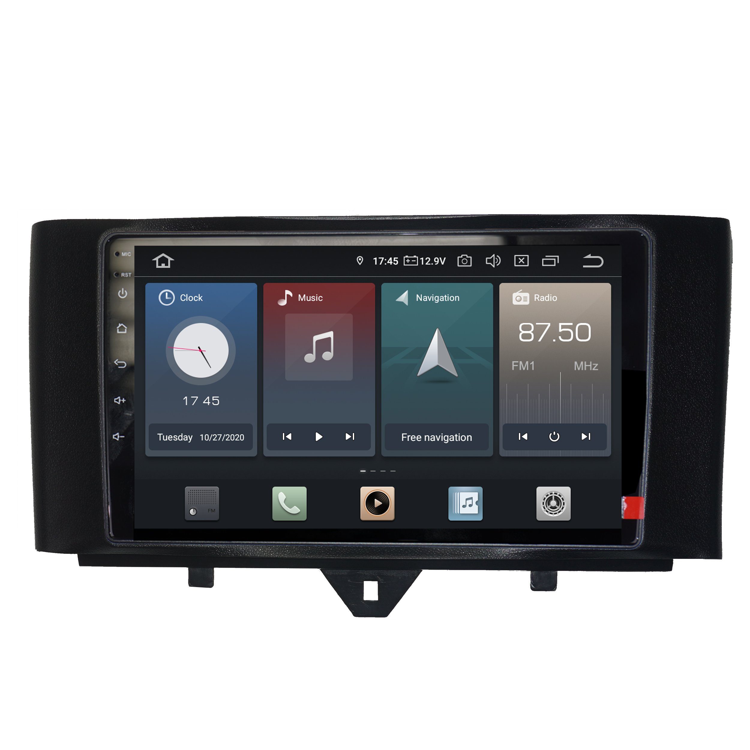 Für Smart 9" Touchscreen Android Autoradio GPS CarPlay AndroidAuto Einbau-Navigationsgerät