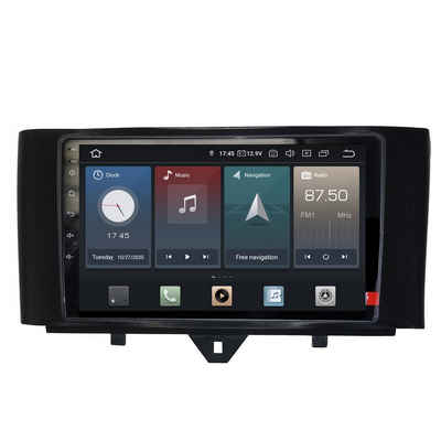 TAFFIO Für Smart 9" Touchscreen Android Autoradio GPS CarPlay AndroidAuto Einbau-Navigationsgerät