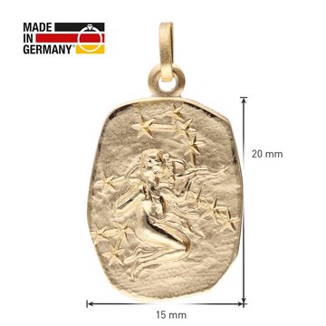 trendor Panzerkette Jungfrau Sternzeichen Gold 333 mit vergoldeter Silberkette