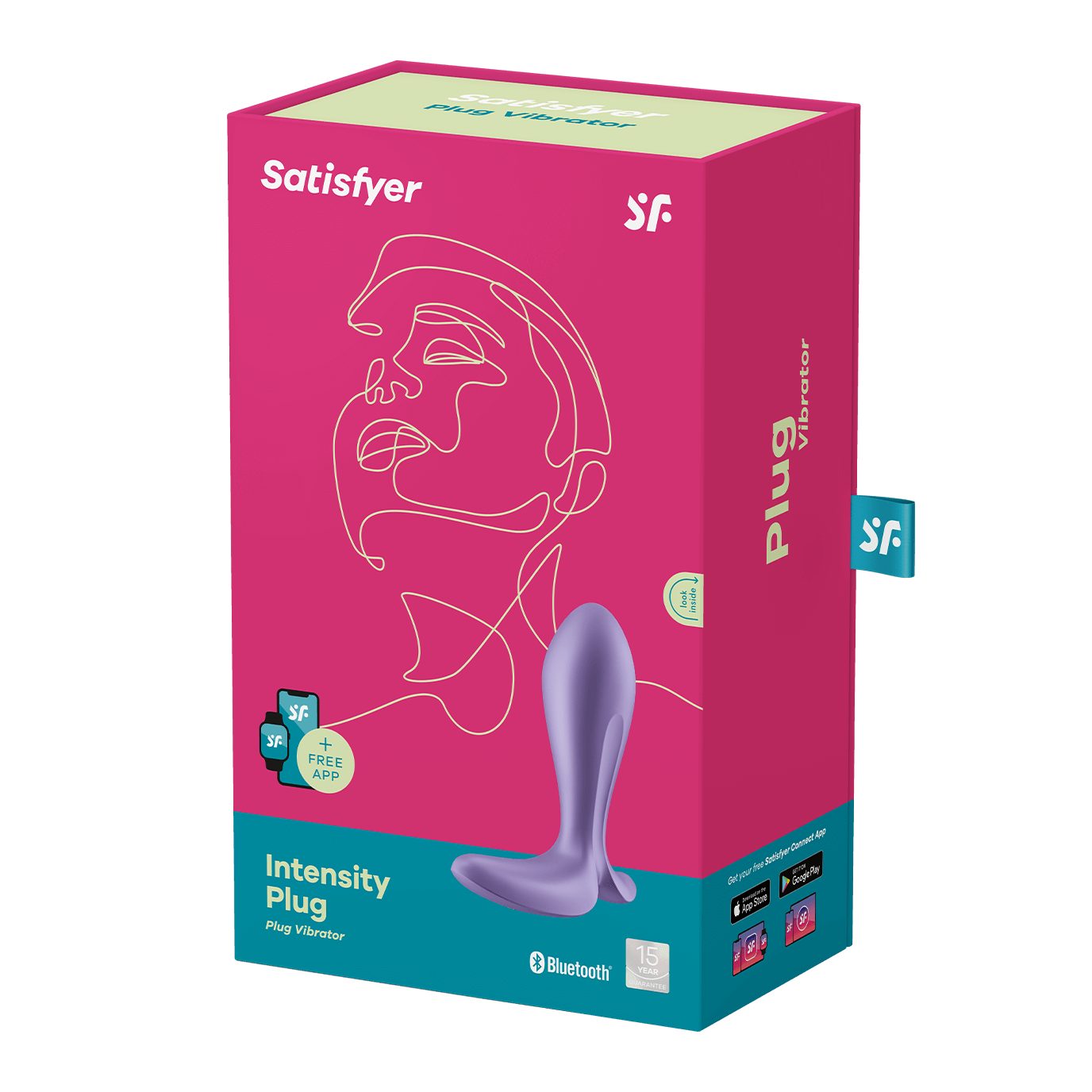 Satisfyer Anal-Stimulator Satisfyer Analvibrator Intensity (8,8cm, Plug lila wasserdicht) App