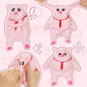 Fivejoy Hüpfspielzeug Stress Spielzeug Schweine Antistress Spielzeug, (Nettes Schwein Stress Spielzeug, Squishy Squeeze Toys Fidget Toy Reisespielzeug Sensorik Autismus Spielzeug Party Geschenke für Kinder Erwachsener, 1-tlg)