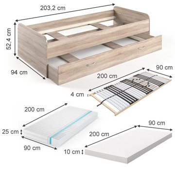 VitaliSpa® Gästebett Kojenbett Jugendbett Enzo Sonoma