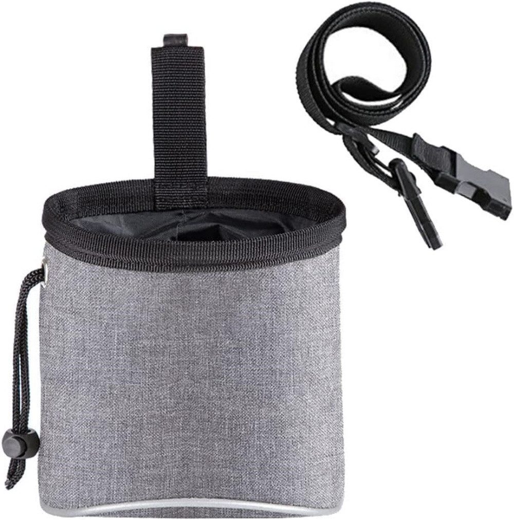 FOUORTUNATE-BEE Leckerlibeutel Hundeleckerli-Tasche mit Kotbeutelspender und Hüftgurt, Multifunktionale Trainingstasche für Spaziergang & Training