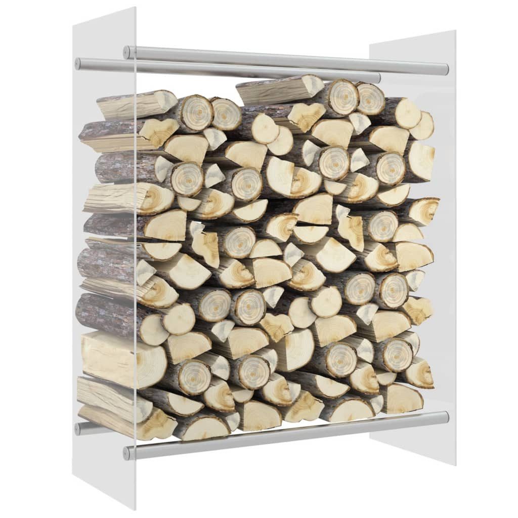 vidaXL Kaminholzregal Brennholzregal Transparent 80x35x100 cm Hartglas, BxTxH:80x35x100 cm