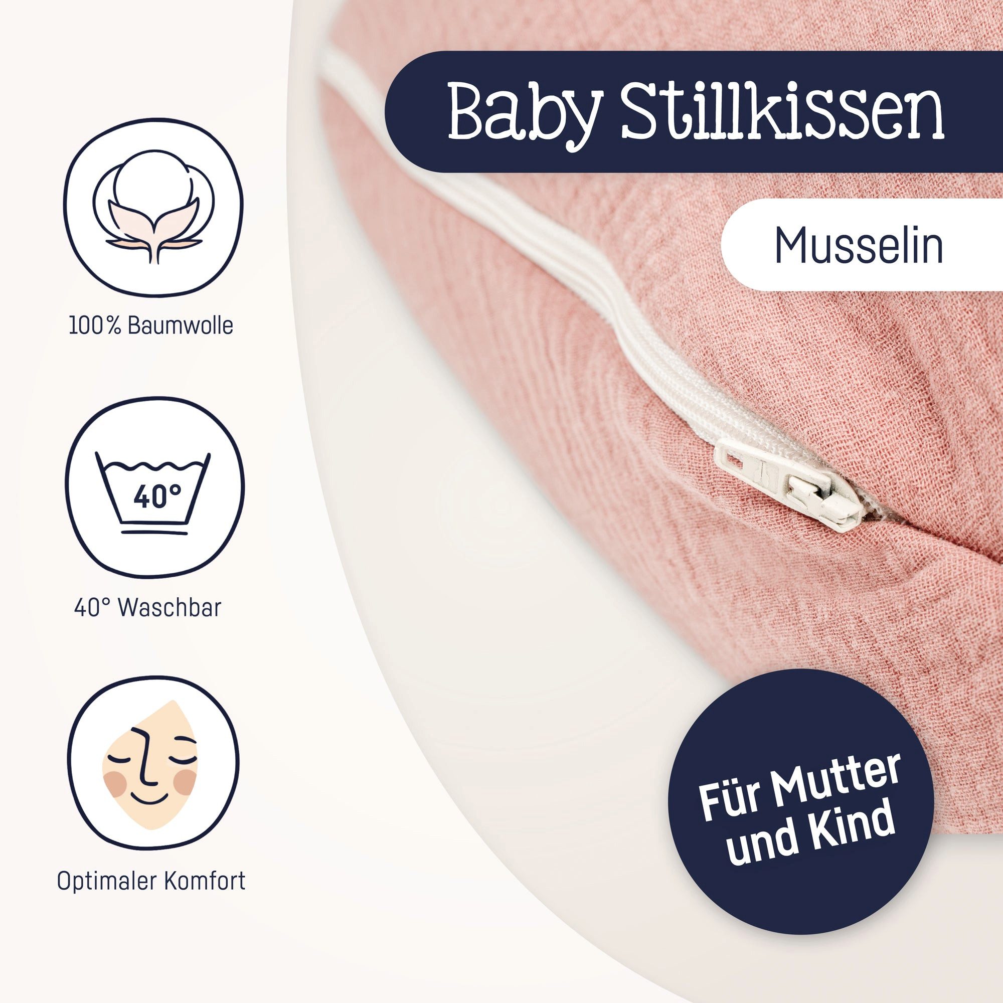 Julius Zöllner Stillkissen dusty rose, 1-tlg.