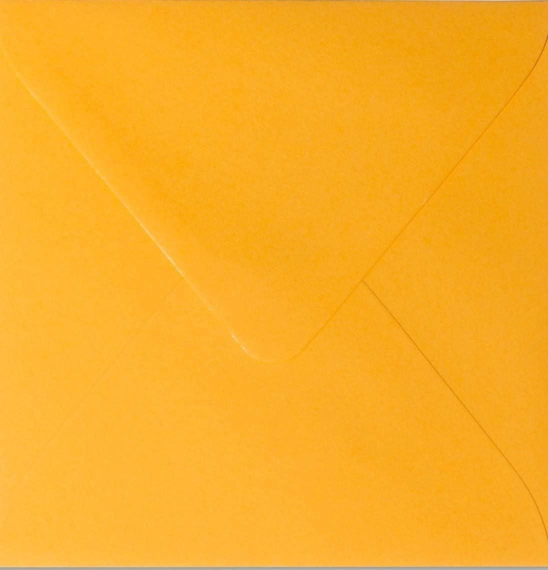 Briefumschläge24Plus Briefumschlag 25 St.Briefumschläge Quadratisch 13 x 13 cm feuchtklebend Orange, 130 x 130 mm Конверты Recyceltes Material