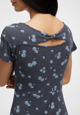 Ragwear Minikleid LUNNGO DRESS Ausschnitt hinten mit Detail und floralem Alloverdruck