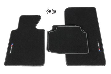 teileplus24 Auto-Fußmatten F669 Velours Fußmatten Set kompatibel mit BMW 3er E46 2000-2007