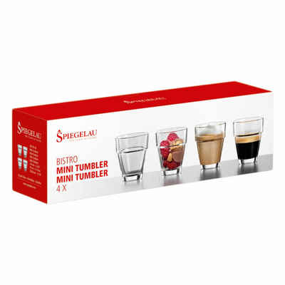 SPIEGELAU Gläser-Set Bistro Tumbler Mini 4er Set 95 ml, Kristallglas