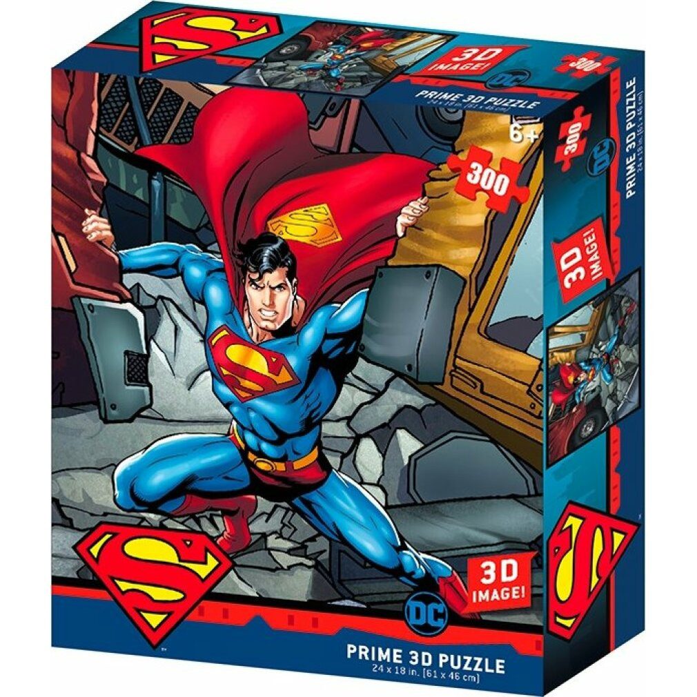 Prime 3D 3D-Puzzle PRIME 3D Puzzle Superman 3D 300 Teile, Puzzleteile