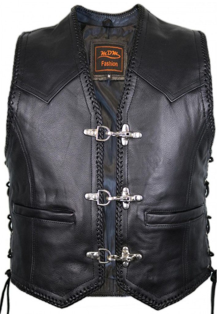 MDM Lederweste Biker Lederweste Kutte mit günstig online kaufen