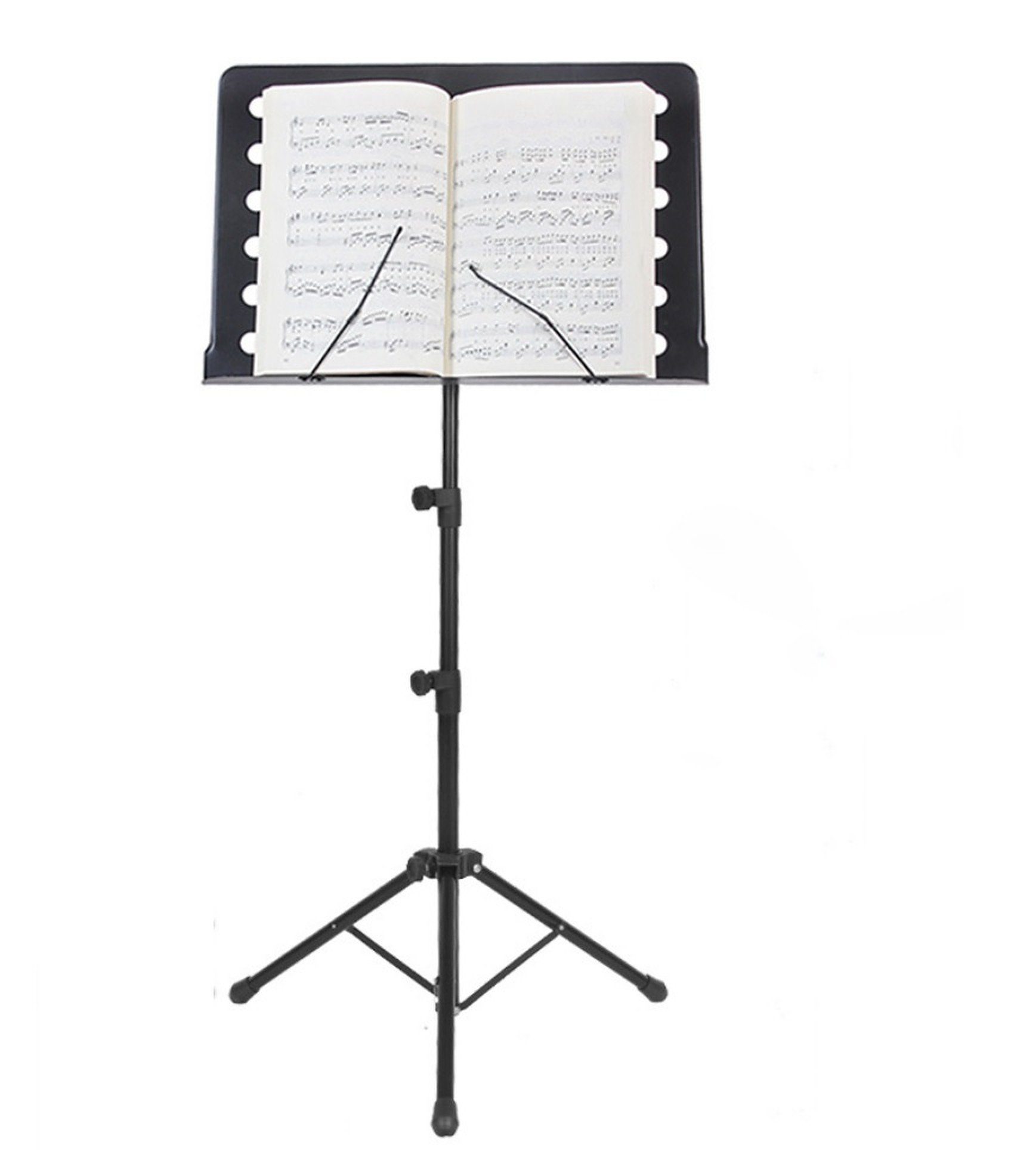 Schwarz BAYLI höhenverstellbarer Musikständer Notenständer, in Regal 165cm - 50