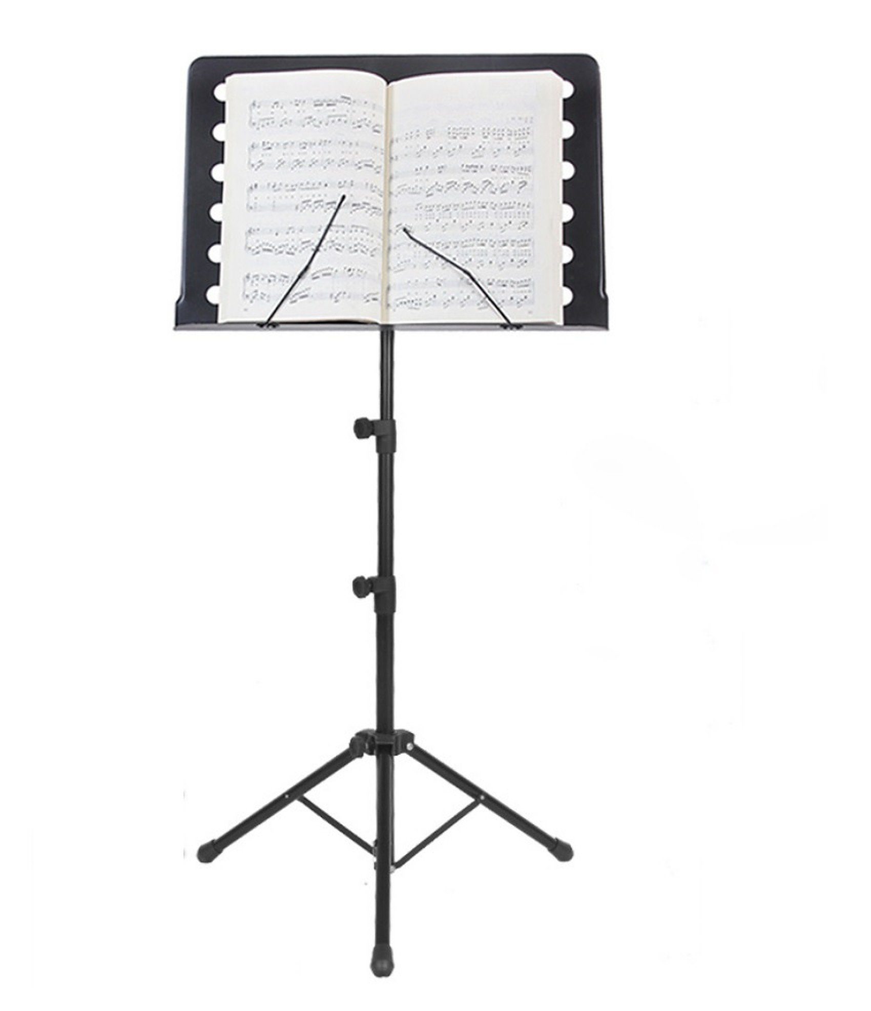 BAYLI Regal 50 - 165cm höhenverstellbarer Notenständer, Musikständer in Schwarz