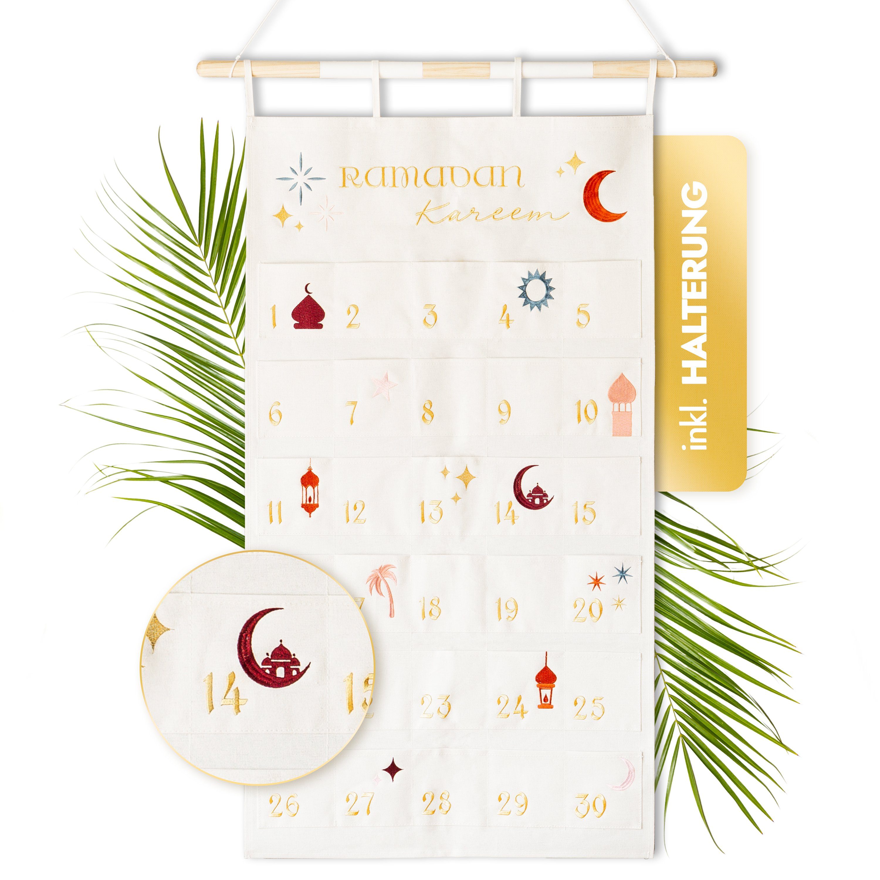 Amari Настенный календарь AMARI ® Ramadan Настенный календарь aus Stoff mit Befestigungsstange