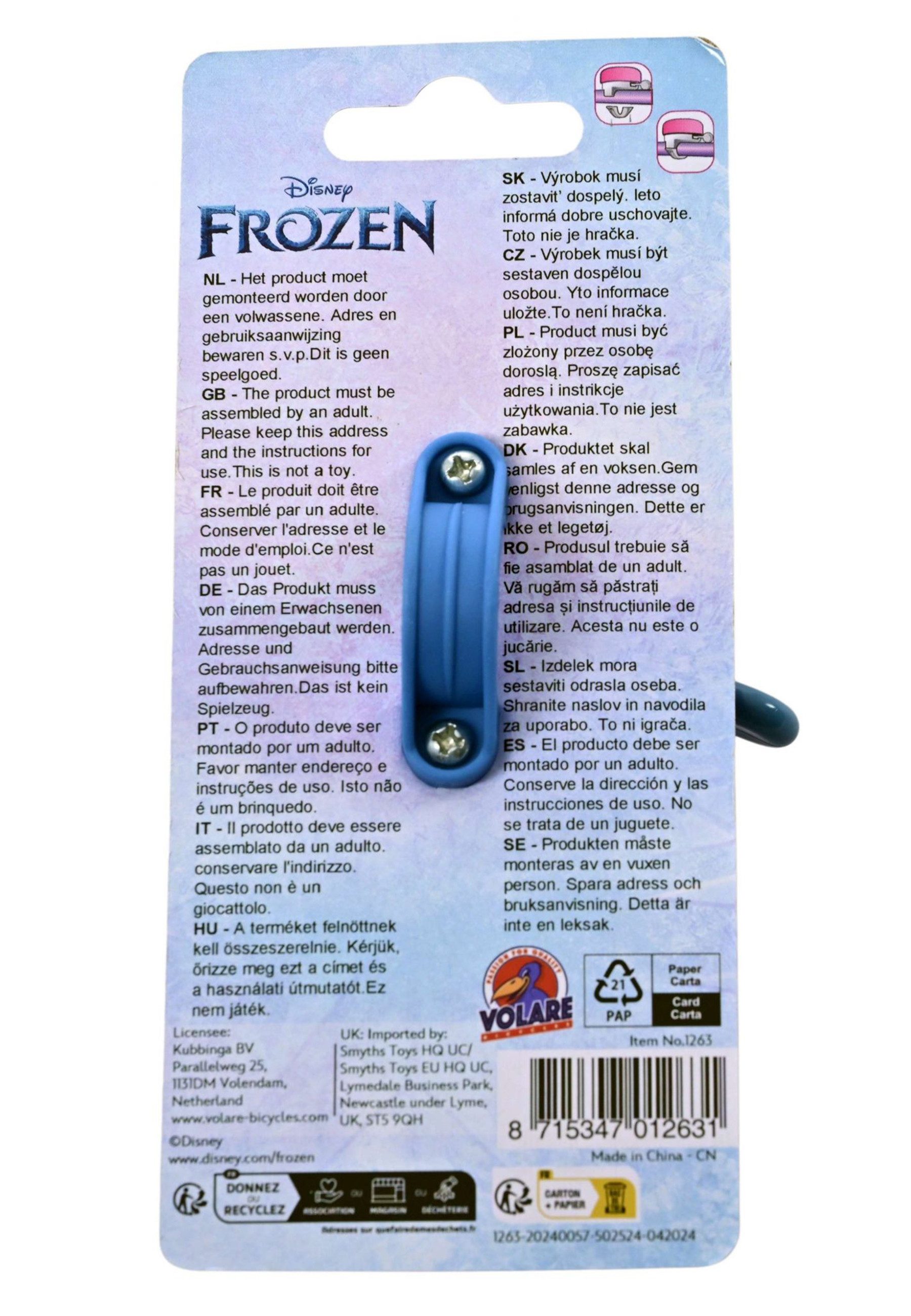 Disney Frozen Fahrradklingel Kinder Mädchen Fahrradglocke Schelle