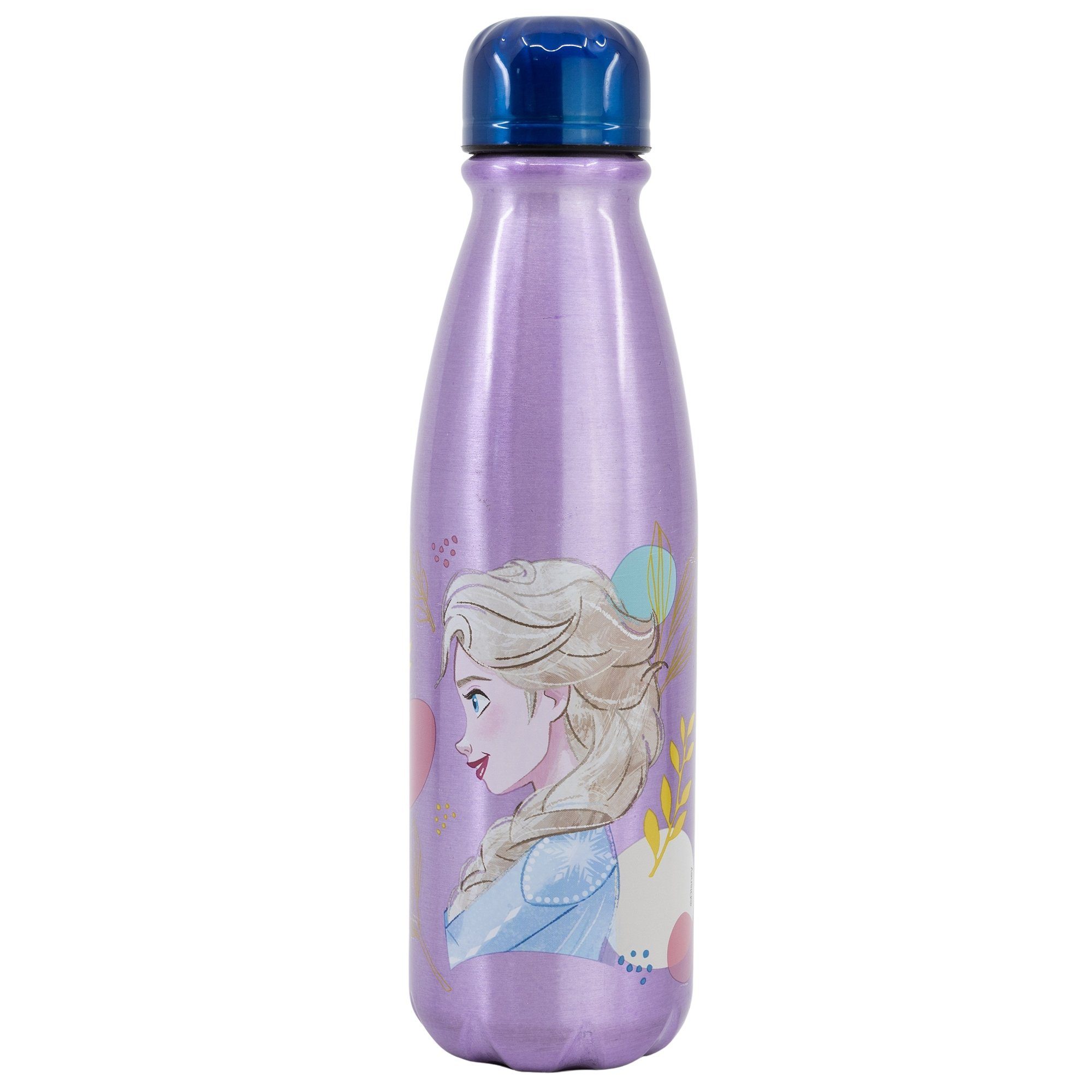 Disney Trinkflasche Disney Die Eiskönigin Alu Wasserflasche Flasche 600 ml, Anna und Elsa