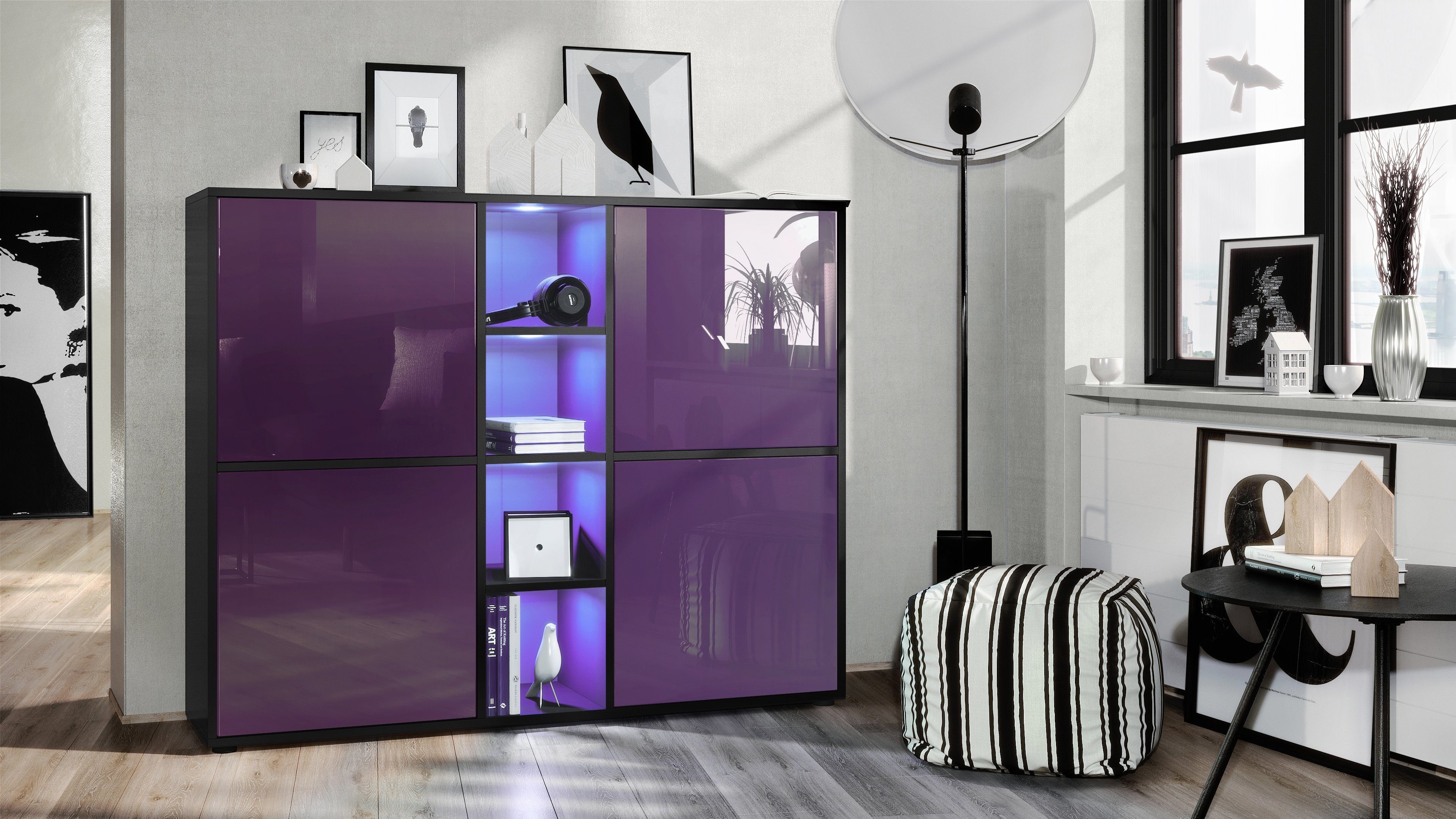Vladon Highboard Cuba V3 (Highboard, mit günstig online kaufen