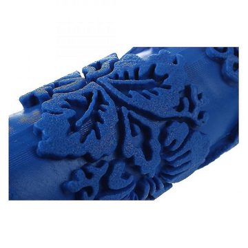 Lubgitsr Wandpaneel Farbroller mit dekorativen Motiven für Maschinenblumen blau, (1-tlg)