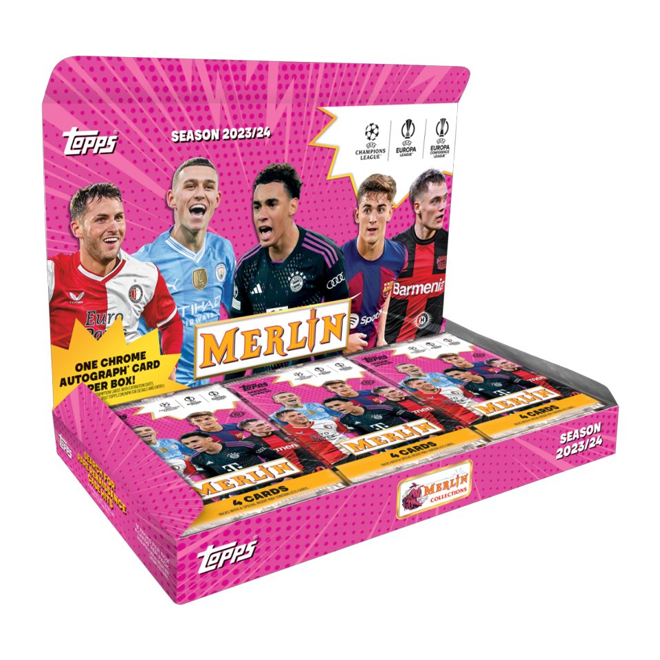 Topps Sammelkarte Topps UCC UEFA Merlin Chrome Soccer Hobby Box 2023-24