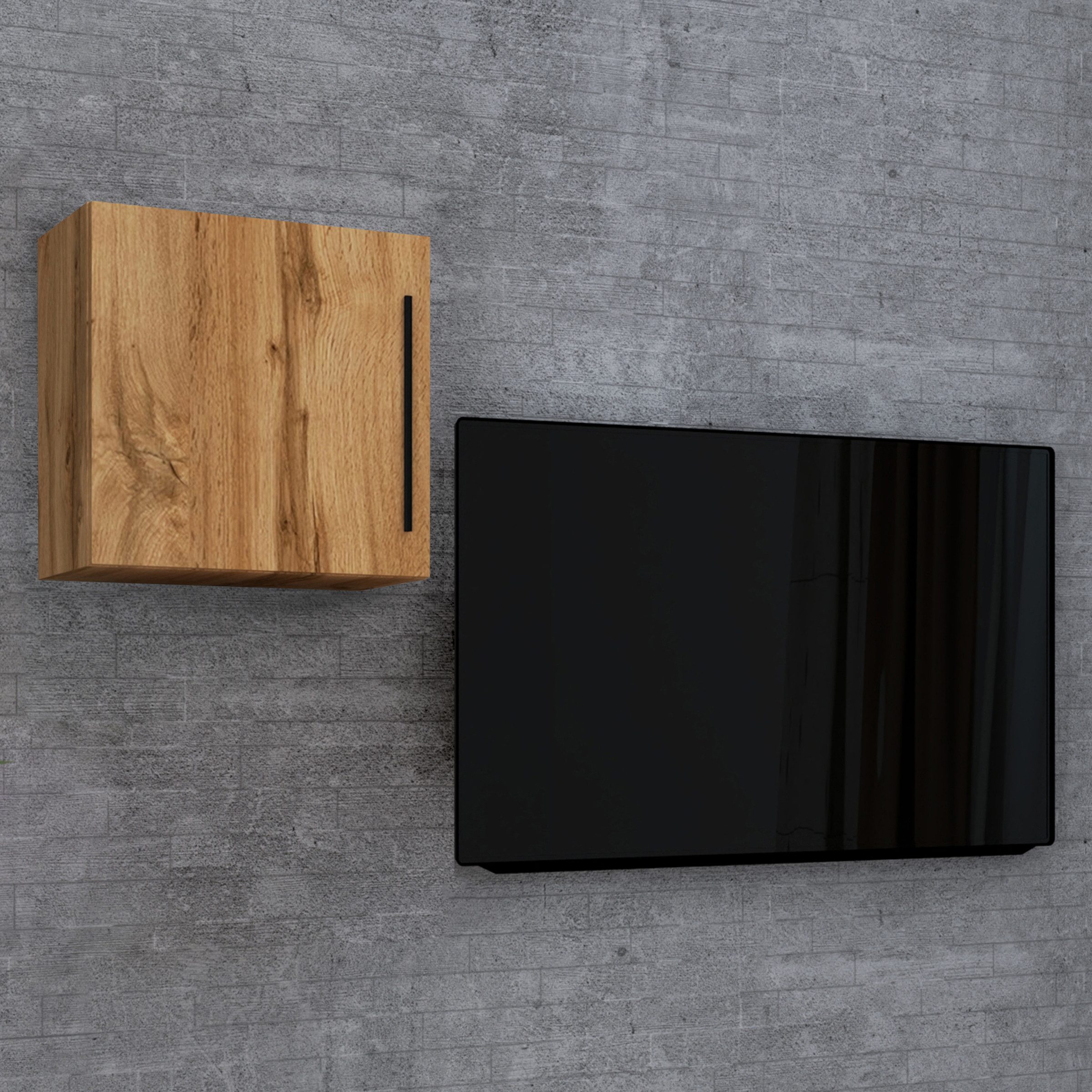 VCM Wandregal Hängeregal Arila H. 50 x B. 50 x T. 30 cm, Holzregal hängend, Wandboard