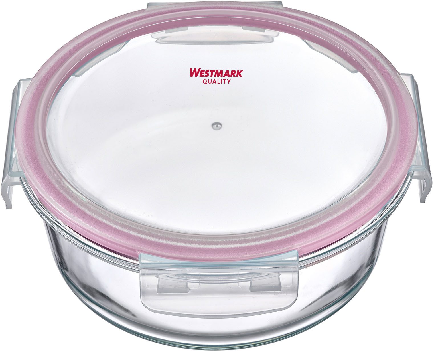 WESTMARK Frischhaltedose Glas-Frischhaltedose, 650 ml, rund, Borosilikatglas, Polyprophylen (PP), Silikon, (1-tlg), mikrowellen- und ofenfest