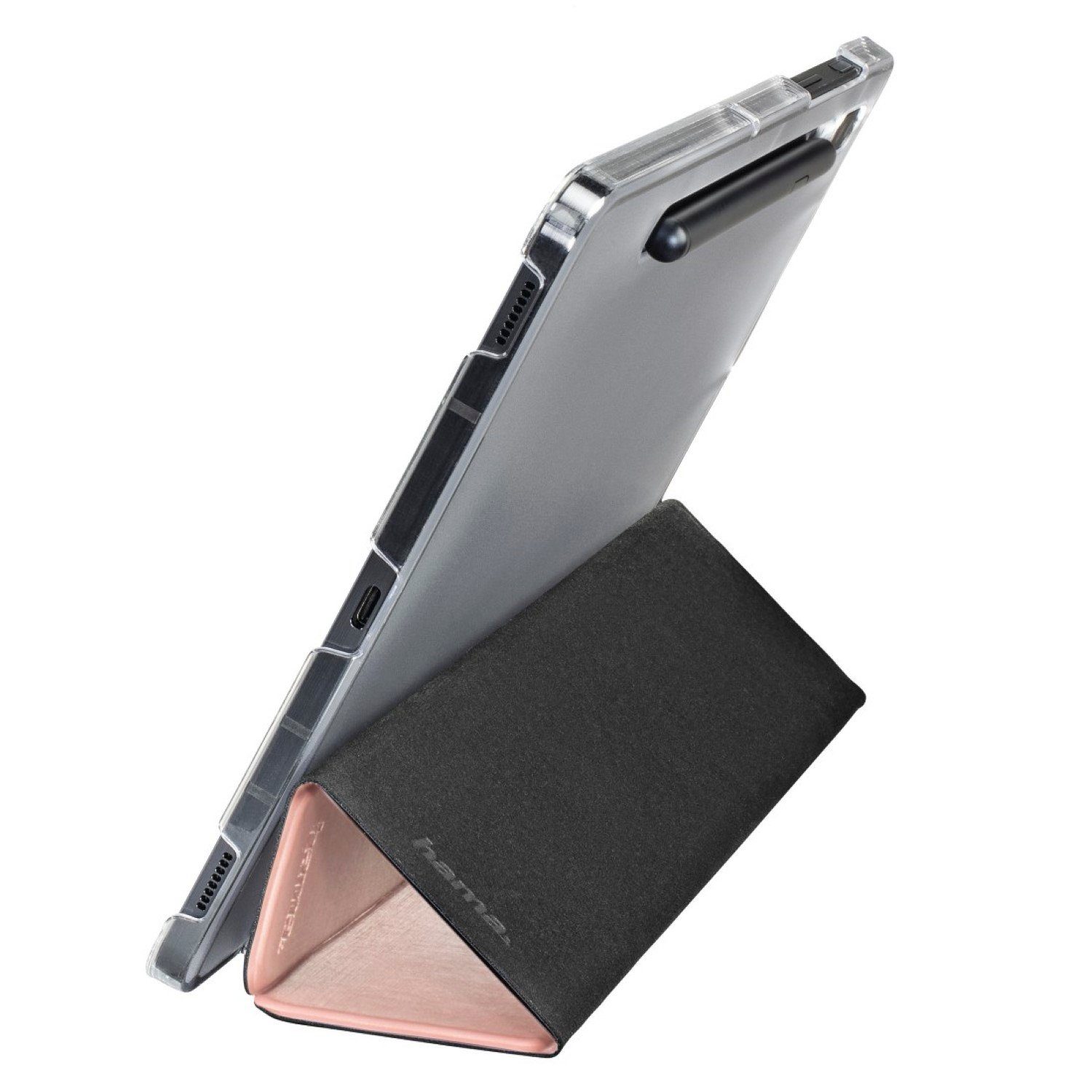 Hama Tablet-Hülle Smart Case Fold Clear Tasche Cover Hülle Rose, Aussparung für S-Pen, für Samsung Galaxy Tab S8 2022 / S7 2020 11" – Bild 5 von 5