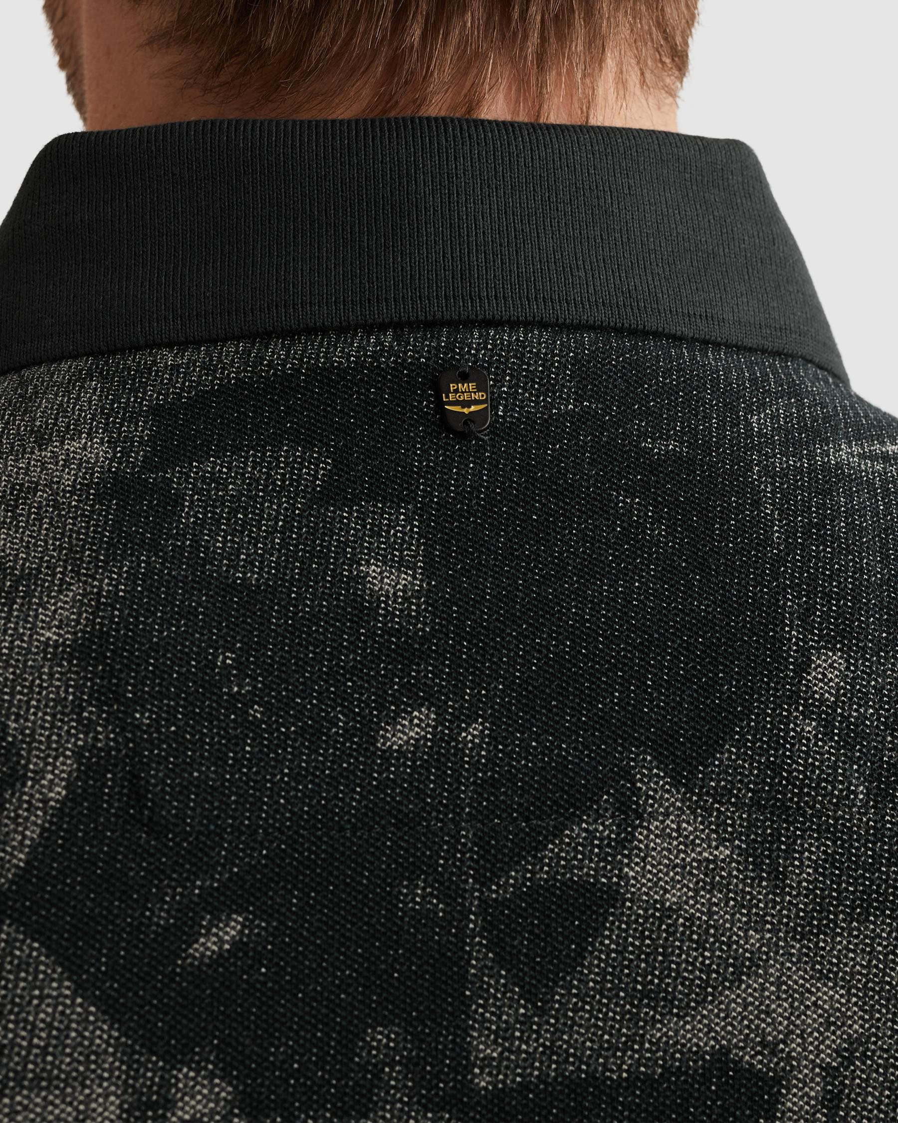 PME LEGEND Poloshirt Short sleeve polo printed two tone pique mit Logo Stickerei