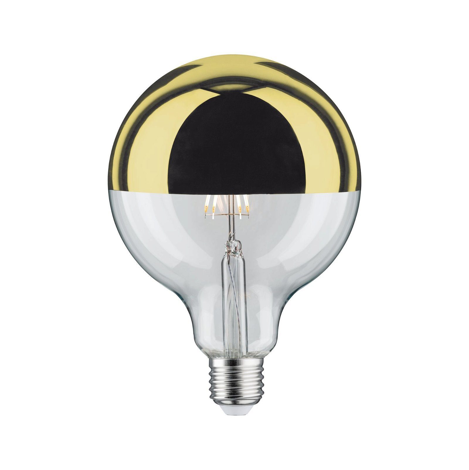 Paulmann LED-Leuchtmittel G125 Kopfspiegel 600lm 2700K 6,5W 230V gold, 1 St., Warmweiß