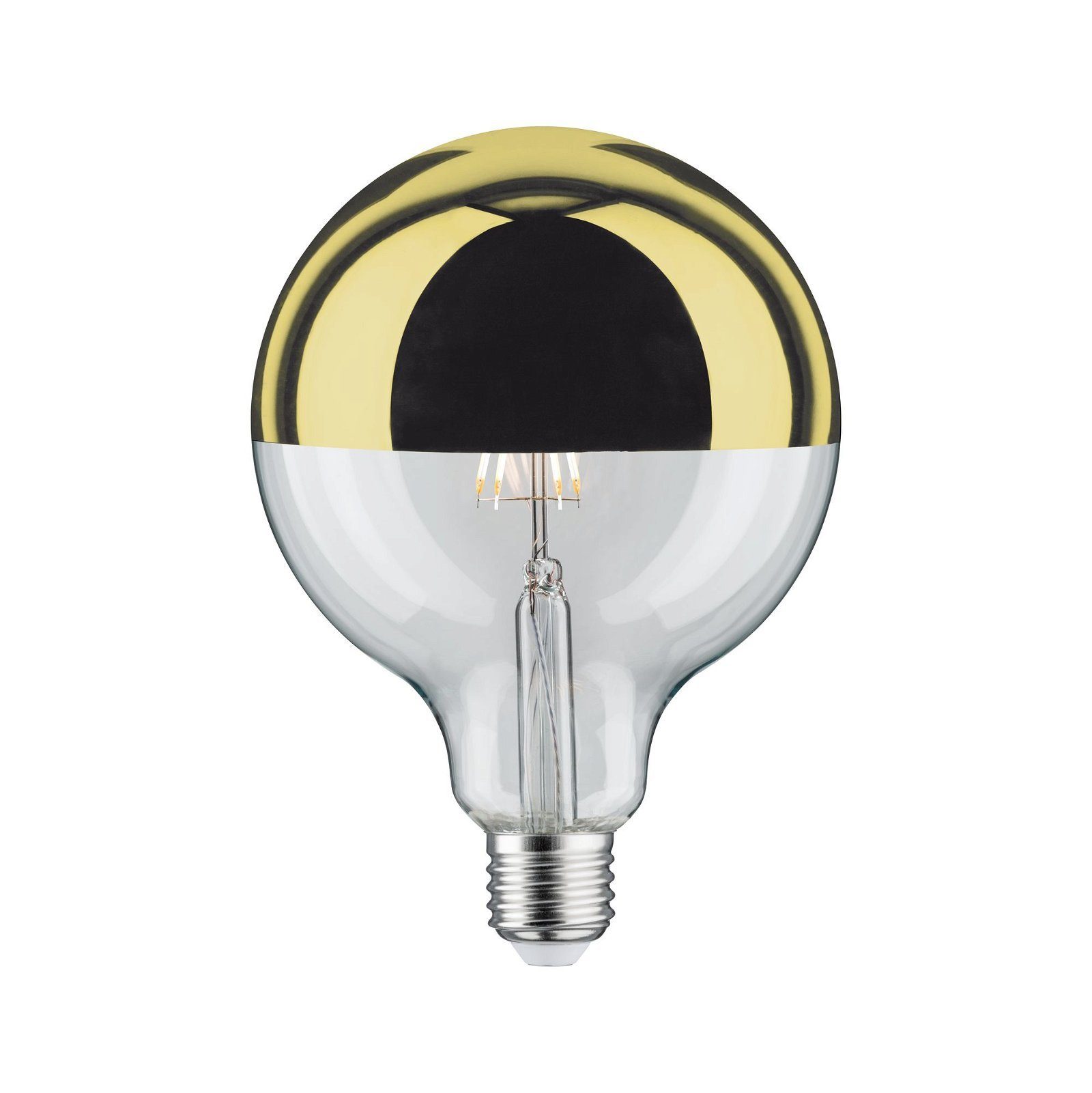 Paulmann LED-Leuchtmittel G125 Kopfspiegel 600lm 2700K 6,5W 230V schwarz matt, 1 St., Warmweiß