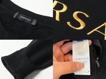 Versace Sweatshirt VERSACE Brushed Embroidery Logo Gold Sweater Sweatshirt Pullover Jumpe