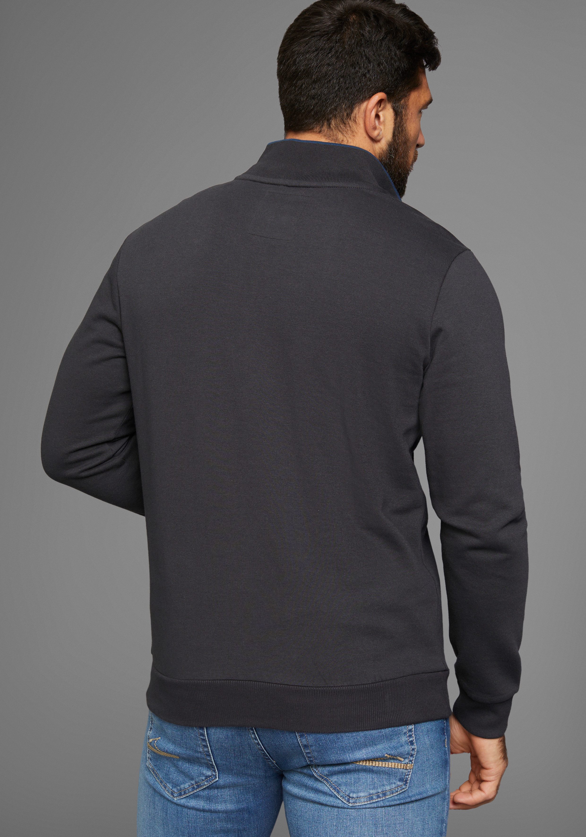 Man's World Sweatshirt mit Kontrastkragen - günstig online kaufen