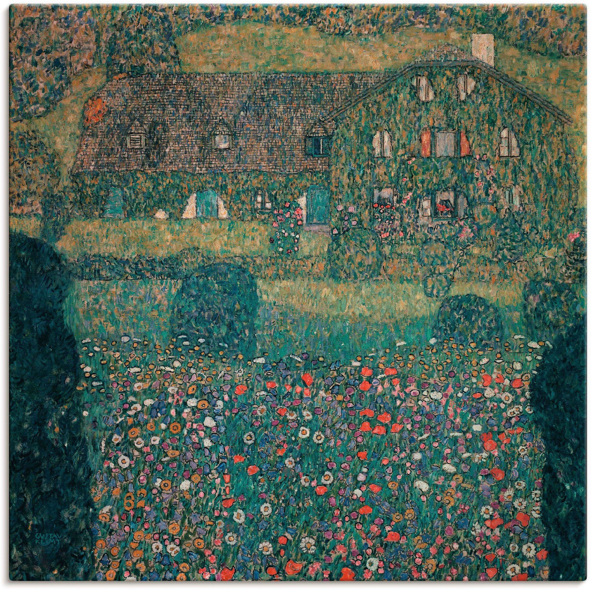am Leinwandbild, Garten Wandbild versch. Alubild, oder Landhaus Artland St), 1914., Poster in als Attersee. (1 Wandaufkleber Größen