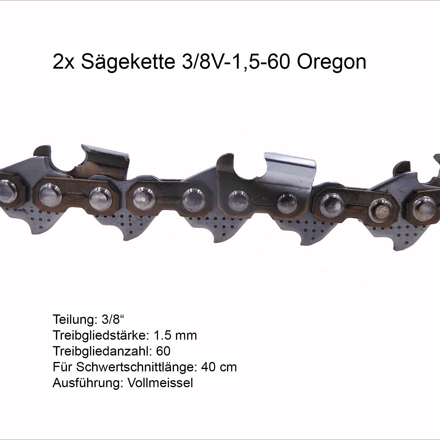 Oregon Ersatzkette 2 Stück Oregon Sägekette 3/8 1.5 mm 60 TG VM Ersatzkette günstig online kaufen