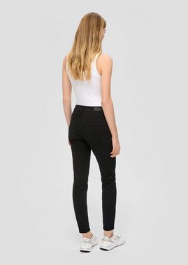 QS 7/8-Hose Ankle-Jeans Sadie / Skinny Fit / Mid Rise / Skinny Leg Reißverschluss, Label-Patch
