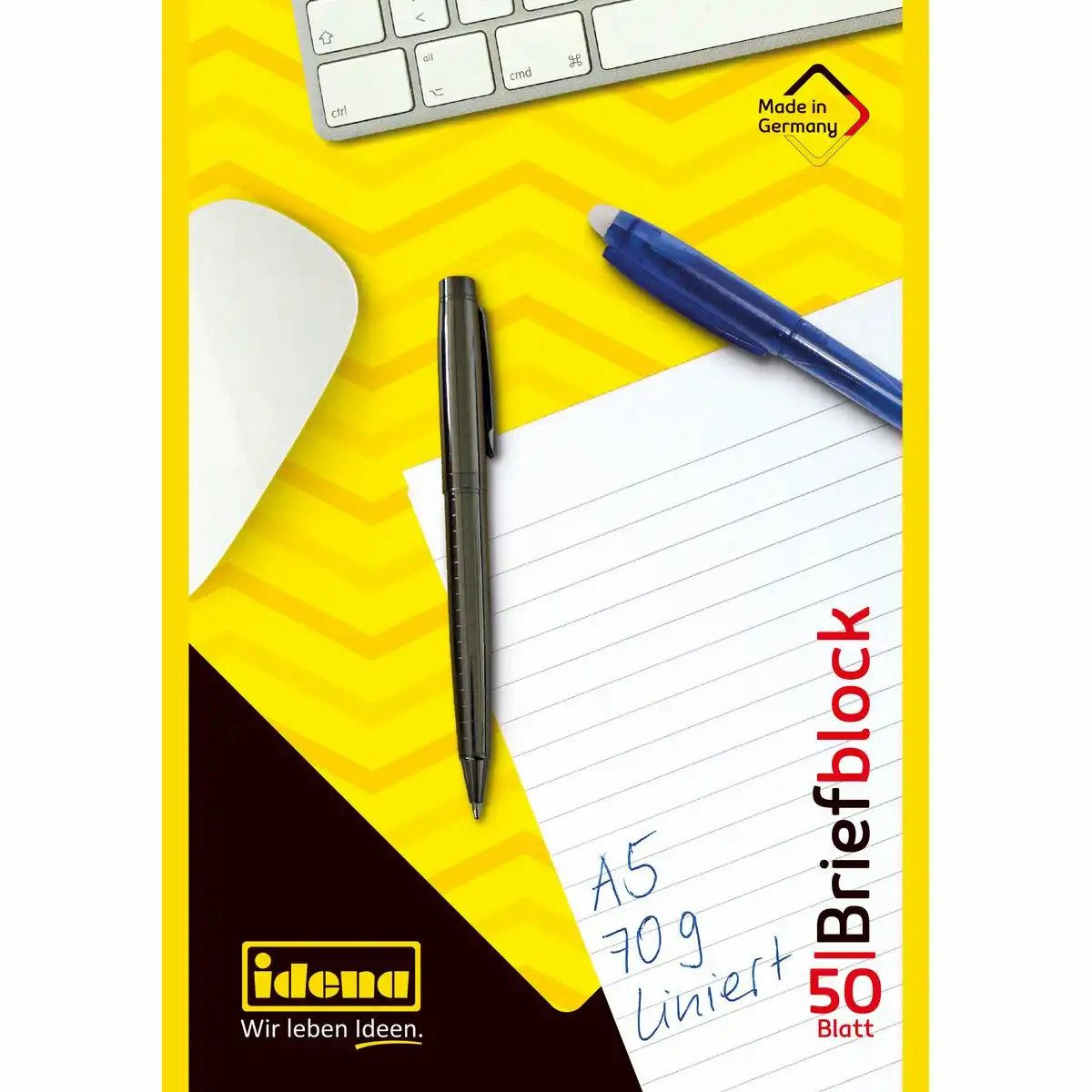 Idena Fotopapier Idena Briefblock liniert DIN A5 - 50 Blatt