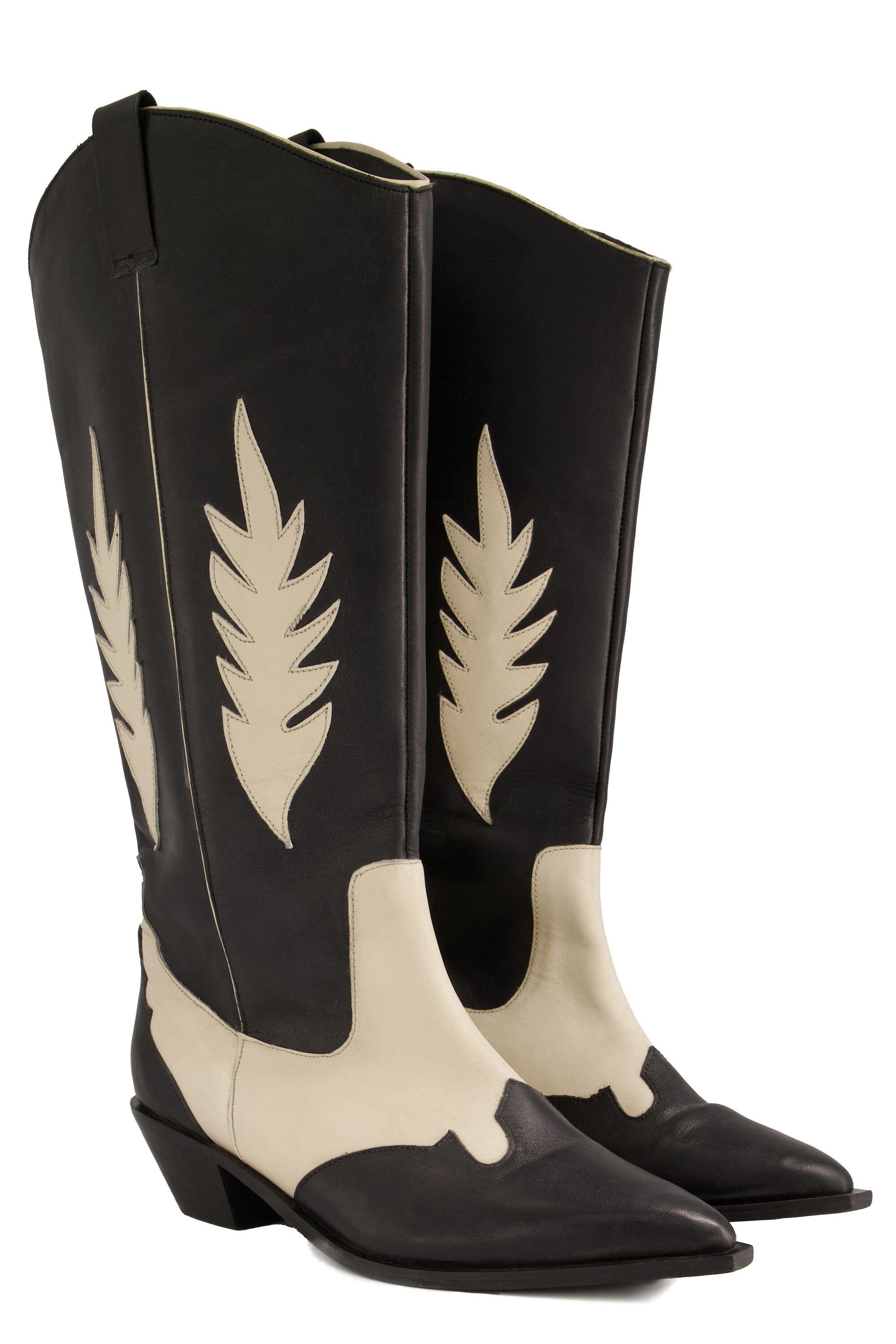 Studio Untold Cowboy-Stiefel echtes Leder Western-Look günstig online kaufen