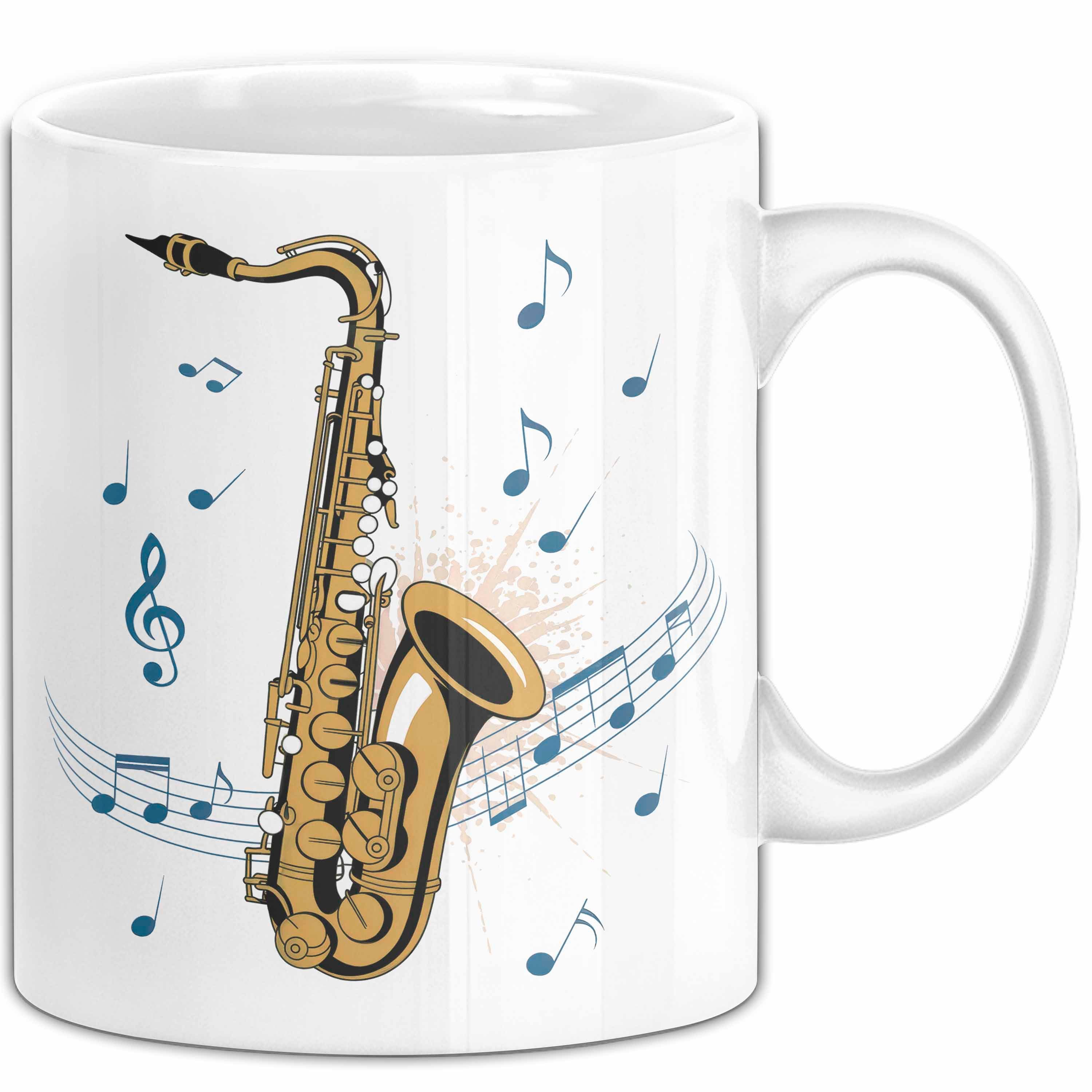 Trendation Tasse Saxophonspieler Tasse Geschenk Lustige Geschenkidee Spruch