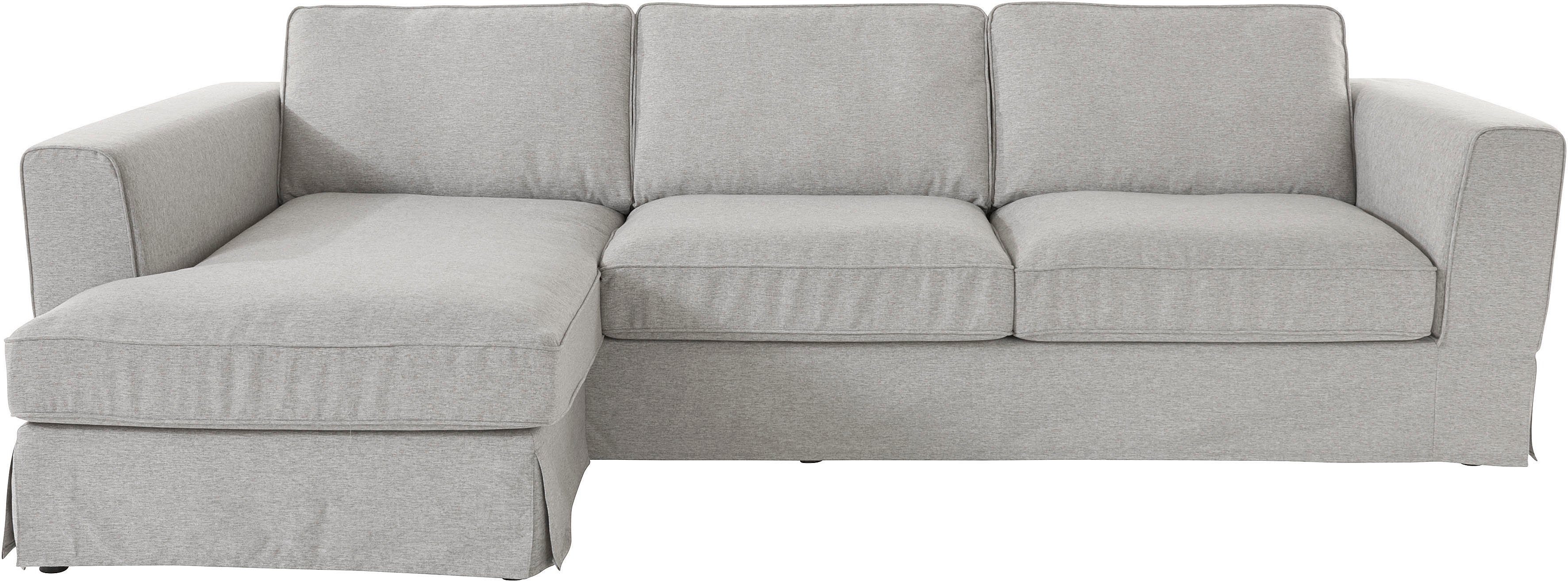 Timbers Ecksofa Vintage L-Form, 3-Sitzer Polsterecke im Landhausstil, mit abnehmbarer Husse