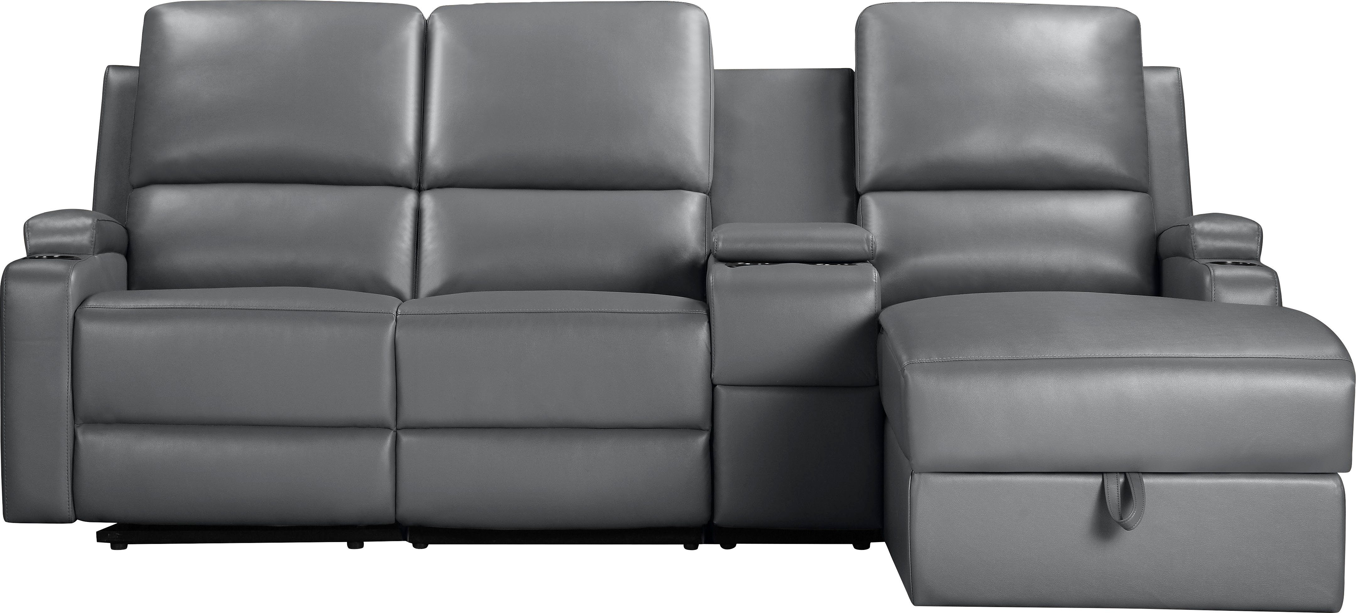 OTTO home Ecksofa NAPORI Multimediasofa, 3er Kinosessel XXL, L-Form, 3 Bezugsstoffe, Kinosofa mit Relaxfunktion, Getränkehalter, Staufach und Staukasten