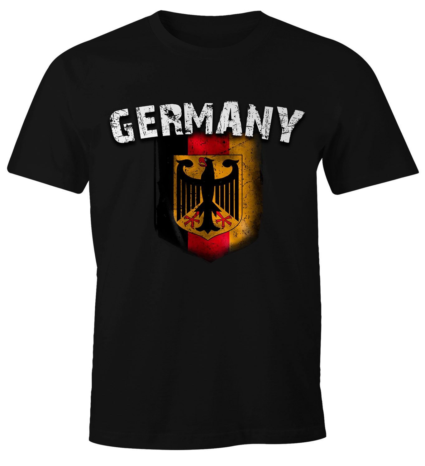 MoonWorks Print-Shirt Cooles Herren Fußball WM EM T-Shirt Deutschland Flagg günstig online kaufen