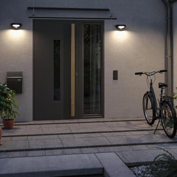 Paulmann LED Solarleuchte LED Solar Wandleuchte Sorova in Anthrazit 3,5W 220lm IP44 mit Bewegung, keine Angabe, Leuchtmittel enthalten: Ja, fest verbaut, LED, warmweiss, Solarleuchten