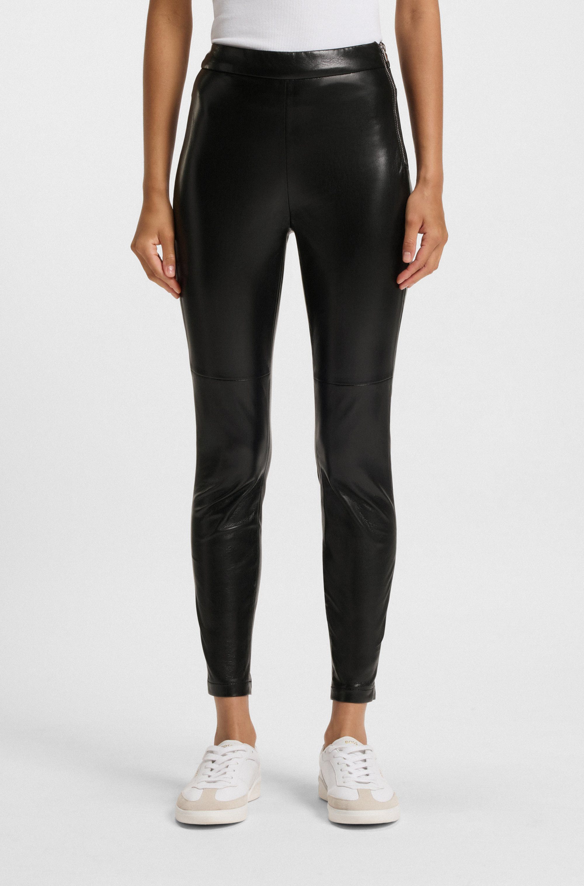 BOSS ORANGE Leggings Taskin Premium Damenmode Slim Fit in Lederoptik günstig online kaufen