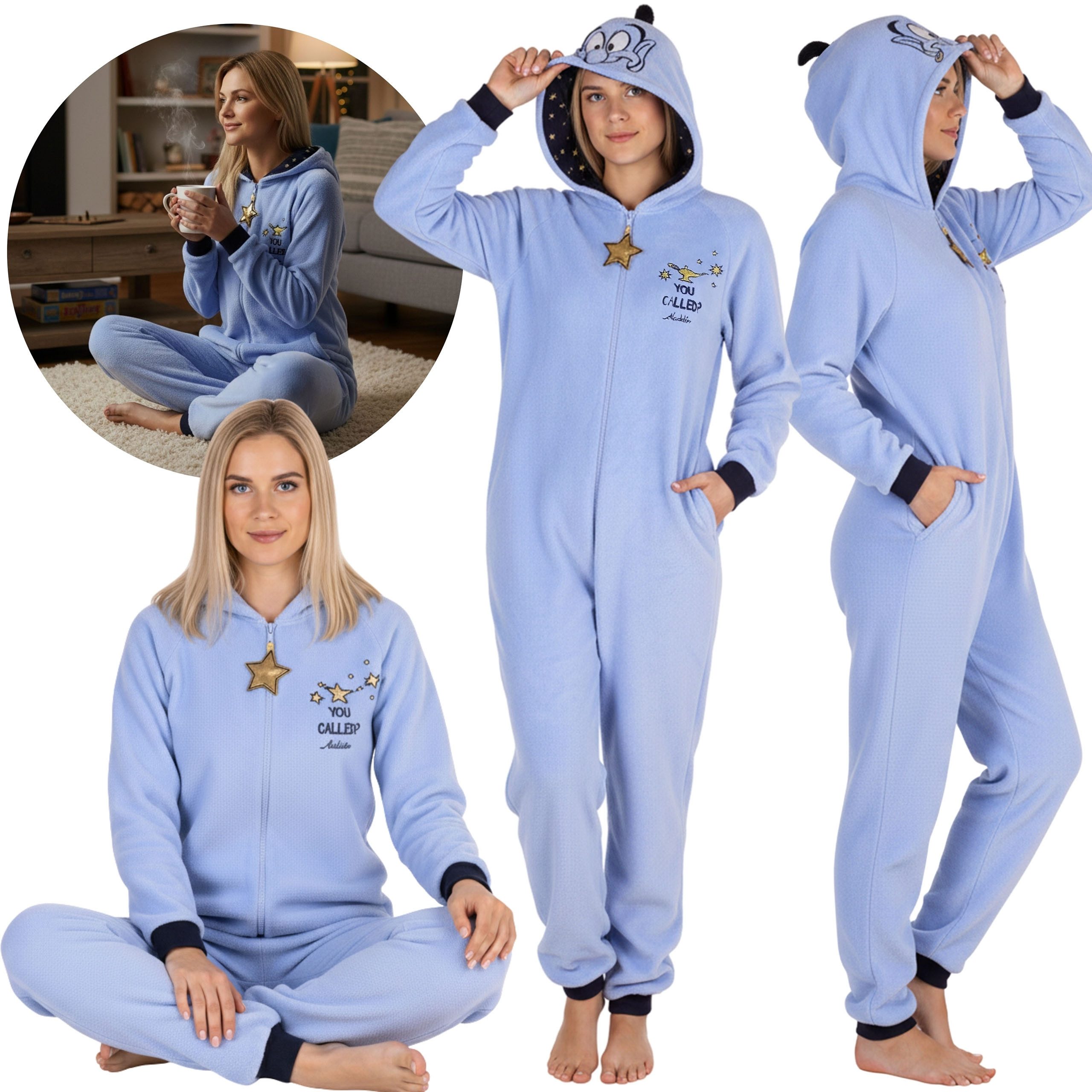 Sarcia.eu Schlafanzug Disney Aladdin EINTEILIGER Damenpyjama, WARMER Overal günstig online kaufen