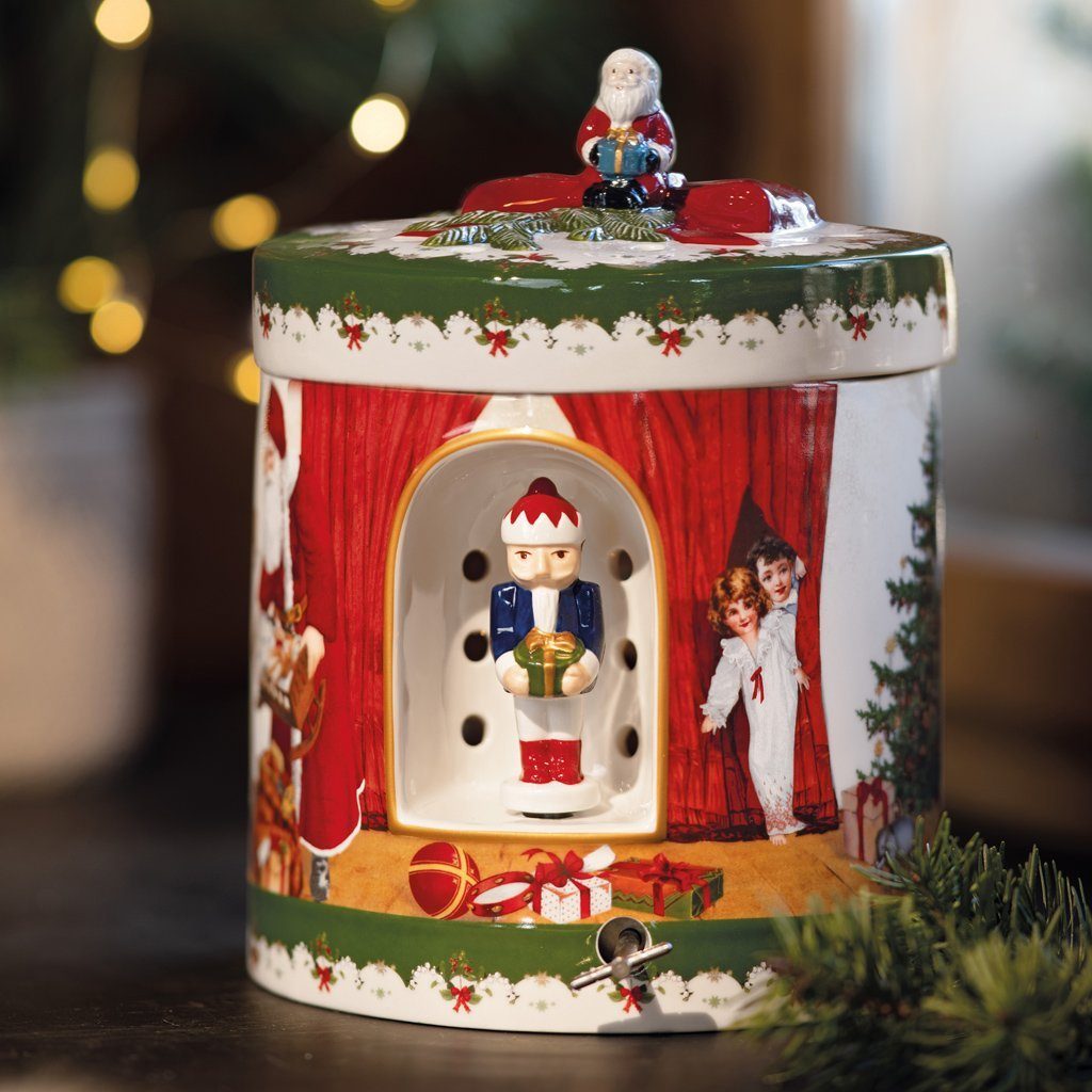 Villeroy & Boch Dekofigur Christmas Toys Paket rund, Santa bringt Geschenke (1 St)