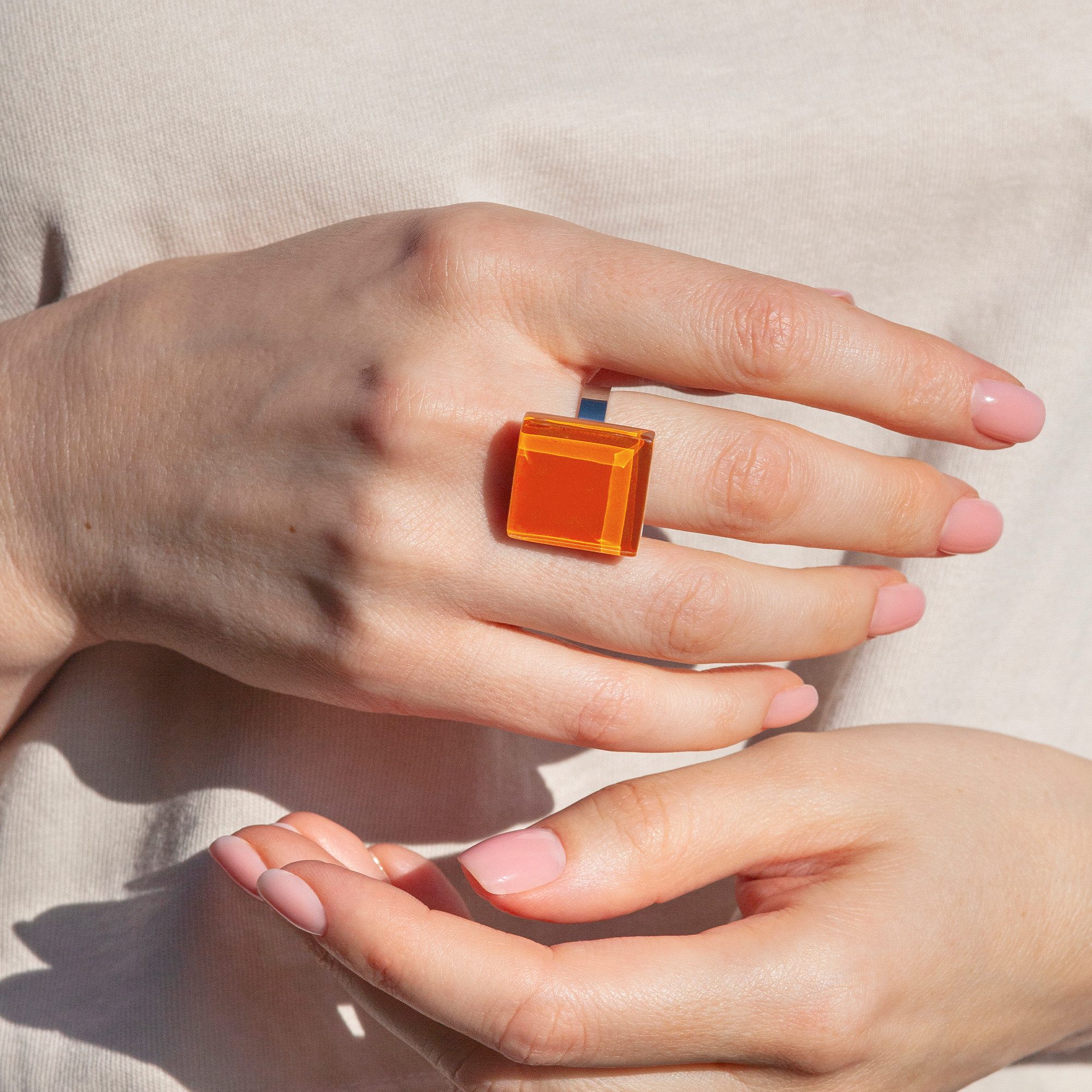 ALEXASCHA Fingerring Statement Ring mit Stein 20mm • größenverstellbar günstig online kaufen