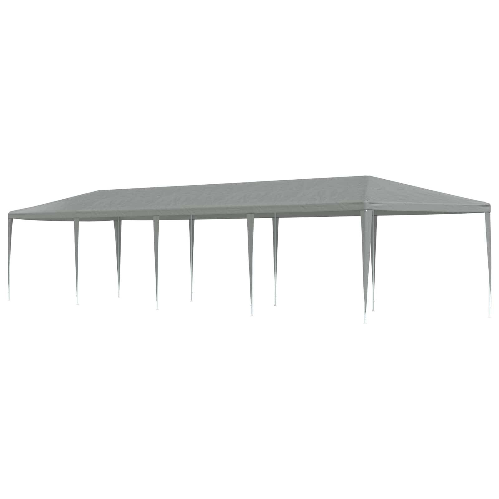 vidaXL Partyzelt Partyzelt Hellgrau 1200 x 300 x 255 cm PE und Stahl