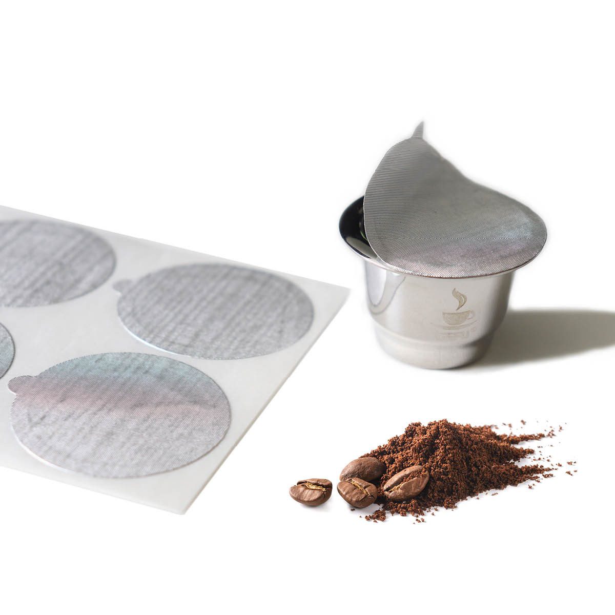 GEFU Wiederbefüllbare Espresso-Kapsel Ersatz-Aroma-Sticker CONSCIO, 80 Stück