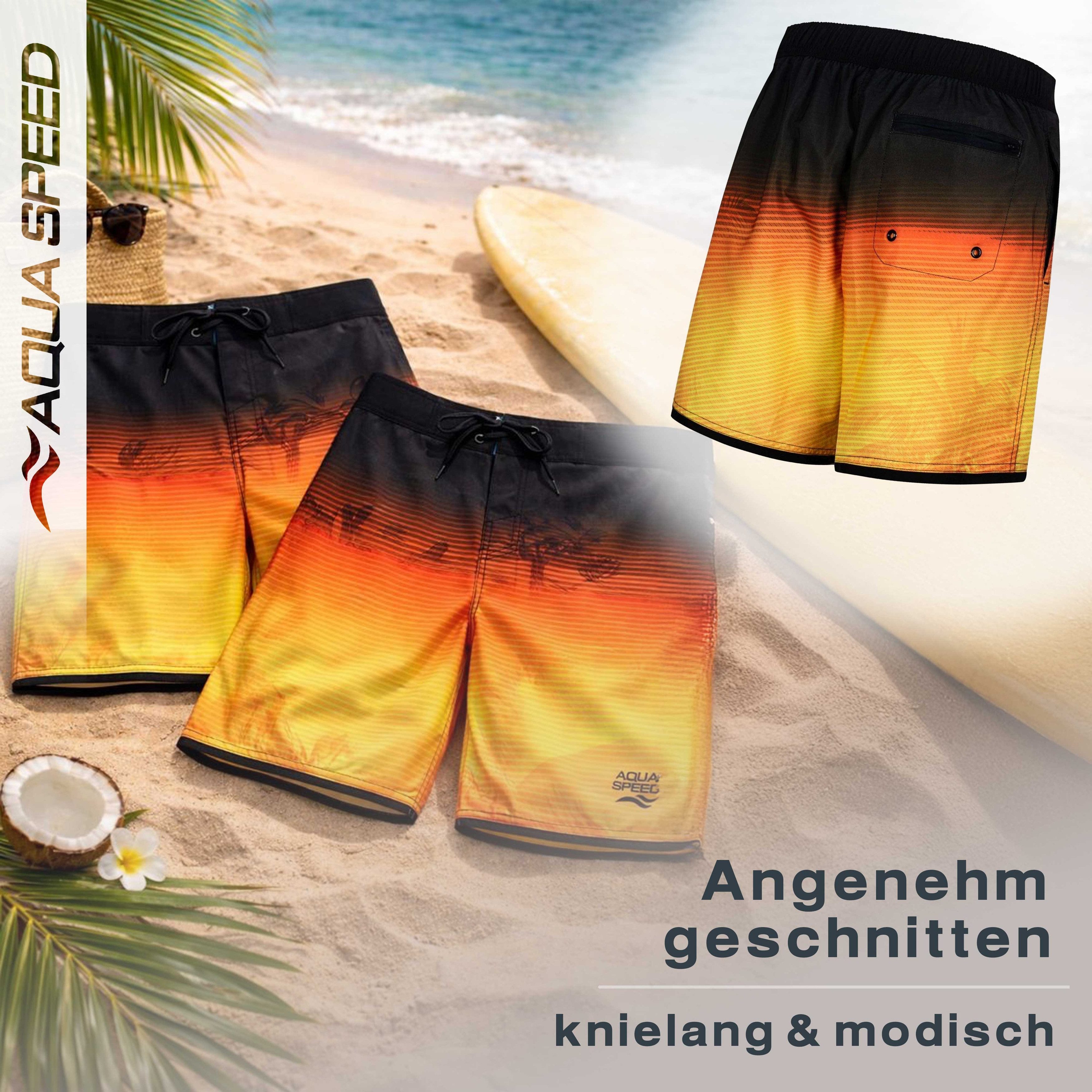 Aqua Speed Boardshorts (NOLAN Strandhose Badehose Badeshorts Schwimmhose Männer) Bewegungsfreundlicher Sitz sorgt für Komfort bei Strandbesuchen