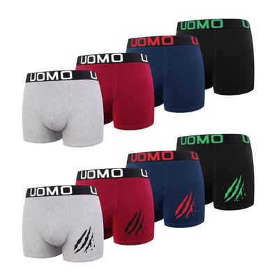 L&K Boxershorts 1117 (8er-Pack) Unterhosen Herren aus Baumwolle verschiedenen Farben