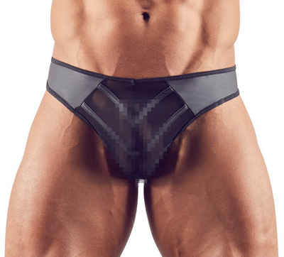 Svenjoyment Underwear Tanga Wetlook Herren Tanga transparent - schwarz